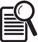 Background Checks - Paper with magnifying glass